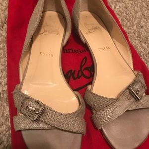 Christian louboutin flats beige size 38